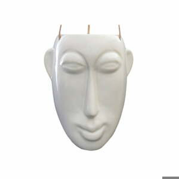 Bílý závěsný květináč PT LIVING Mask, výška 22,3 cm