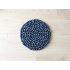 Tmavě modrý kuličkový vlněný dětský podsedák Wooldot Ball Chair Pad, ⌀ 30 cm