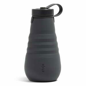 Černá skládací láhev Stojo Bottle Carbon, 590 ml