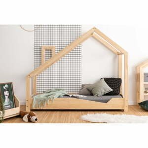 Domečková postel z borovicového dřeva Adeko Luna Adra, 80 x 140 cm