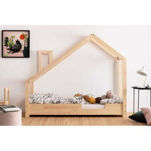 Domečková postel z borovicového dřeva Adeko Luna Carl, 80 x 140 cm