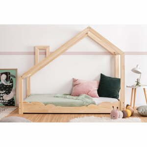Domečková postel z borovicového dřeva Adeko Luna Drom, 90 x 190 cm
