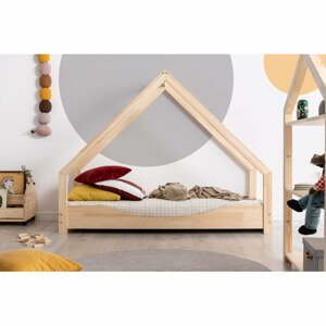 Domečková dětská postel z borovicového dřeva Adeko Loca Elin, 100 x 200 cm