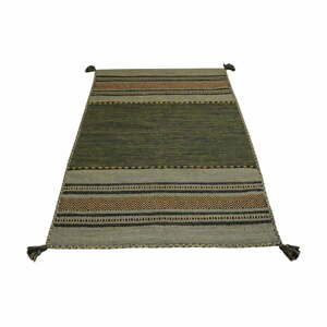 Zelený bavlněný koberec Webtappeti Antique Kilim, 120 x 180 cm