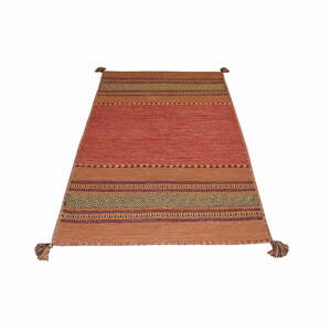 Oranžový bavlněný koberec Webtappeti Antique Kilim, 60 x 90 cm