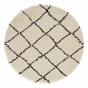 Béžovo-černý koberec Mint Rugs Hash, ⌀ 120 cm