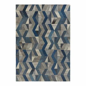 Modrý vlněný koberec Flair Rugs Asher, 120 x 170 cm