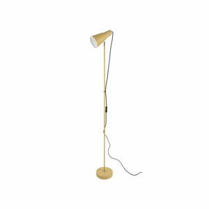 Horčicově žlutá stojací lampa Leitmotiv Mini Cone, výška 147,5 cm