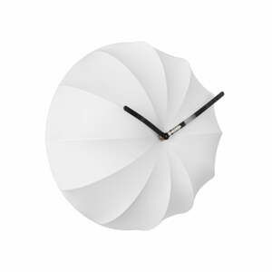 Bílé nástěnné hodiny Karlsson Stretch, ø 40 cm