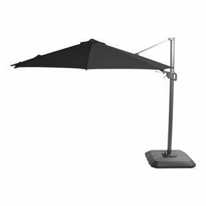 Černý slunečník ø 350 cm Shadowflex Deluxe – Hartman