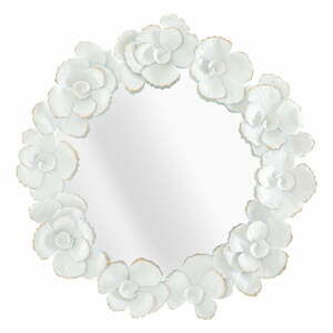 Nástěnné zrcadlo v bílém rámu Mauro Ferretti Flower