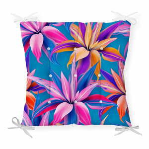 Podsedák s příměsí bavlny Minimalist Cushion Covers Bright Flowers, 40 x 40 cm