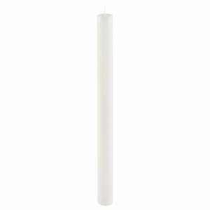 Bílá dlouhá svíčka Ego Dekor Cylinder Pure, doba hoření 53 h