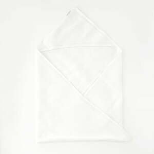 Dětský bílý lněný ručník Linen Tales Waffle, 100 x 100 cm