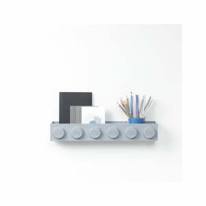 Dětská šedá nástěnná polička LEGO® Sleek