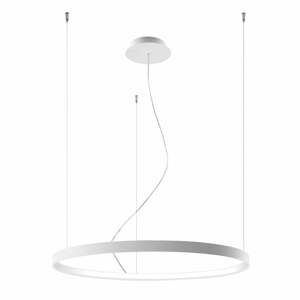 Bílé závěsné svítidlo Nice Lamps Ganica, ø 80 cm