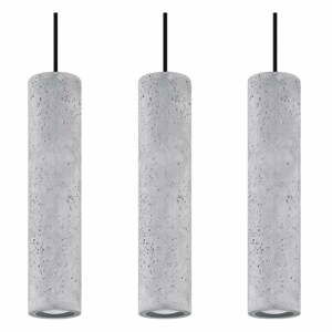 Betonové závěsné svítidlo Nice Lamps Fadre, délka 40 cm