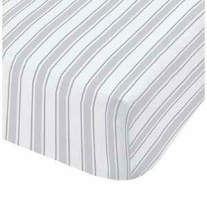 Šedo-bílé bavlněné povlečení Bianca Check And Stripe, 90 x 190 cm