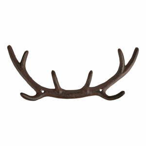 Hnědý kovový nástěnný věšák Antlers – Esschert Design