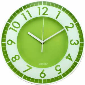 Zelené nástěnné hodiny Postershop Moderna, ø 30 cm