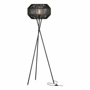 Černá stojací lampa WOOOD Griffin