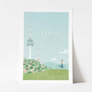Plakát Travelposter Seoul, A3