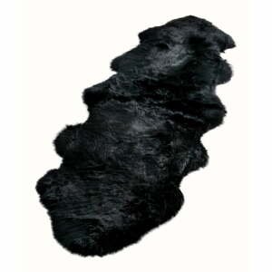 Černá ovčí kožešina Native Natural Double, 60 x 240 cm