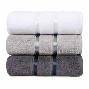 Sada 3 šedých bavlněných ručníků Hobby Dolce, 50 x 90 cm