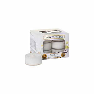 Sada 12 vonných svíček Yankee Candle Vanilla, doba hoření 4 h