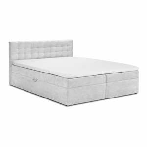 Dvoulůžková postel ve stříbré barvě Mazzini Beds Jade, 160 x 200 cm