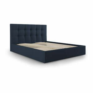 Modrá dvoulůžková postel Mazzini Beds Nerin, 160 x 200 cm