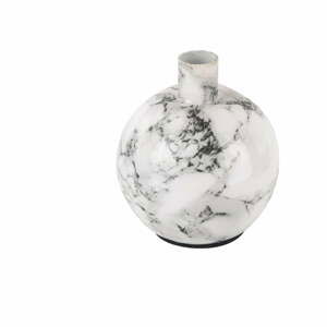 Bílo-černý železný svícen PT LIVING Marble, výška 10 cm