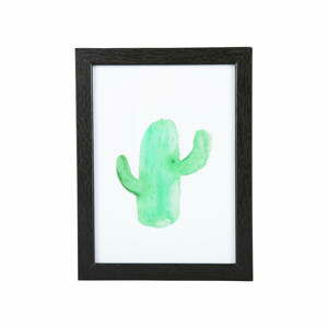 Nástěnný obraz v černém rámu PT LIVING Cactus, 13 x 18 cm