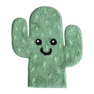 Zelená bavlněná koupelnová předložka Mr. Fox Happy Cactus, 55 x 62 cm