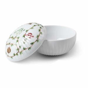 Bílá porcelánová vánoční dóza na cukrovinky Kähler Design Hammershøi