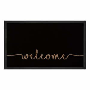 Černá rohožka Hanse Home Cozy Welcome, 45 x 75 cm