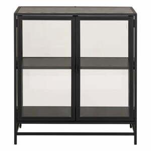 Černá vitrína Actona Seaford, 77 x 86,4 cm