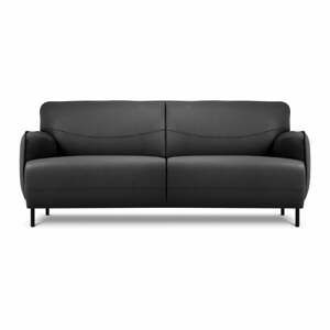 Tmavě šedá kožená pohovka Windsor & Co Sofas Neso, 175 x 90 cm