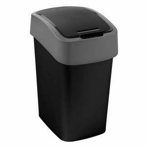 Černý odpadkový koš Curver Flip Bin, 9 l