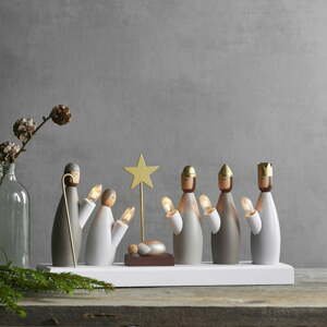 Bílá světelná dekorace s vánočním motivem Krubba – Star Trading