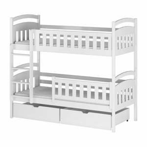 Bílá patrová dětská postel s úložným prostorem 70x160 cm Ignas - Lano Meble