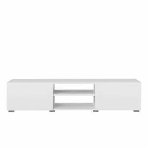 Bílý TV stolek 140x31 cm Podium - TemaHome