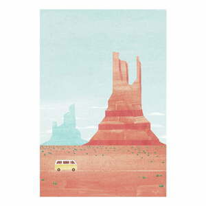 Plakát 30x40 cm Monument Valley - Travelposter