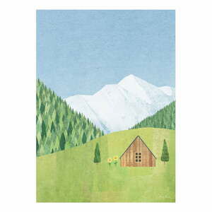 Plakát 30x40 cm Mountain Cabin - Travelposter