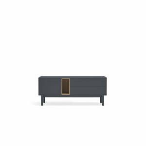 Tmavě šedý TV stolek 140x56 cm Corvo - Teulat