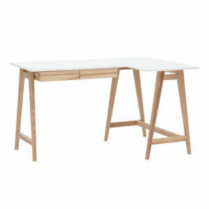 Pracovní stůl s bílou deskou 85x135 cm Luka – Ragaba