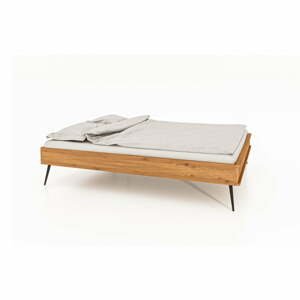 Dvoulůžková postel z dubového dřeva 160x200 cm Kula - The Beds