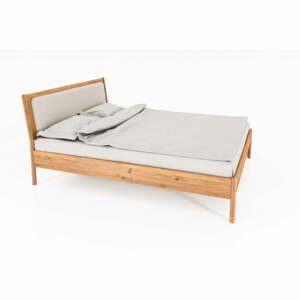 Dvoulůžková postel z dubového dřeva s čalouněným čelem 160x200 cm Pola - The Beds