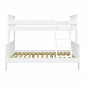 Bílá patrová dětská postel 120x200/90x200 cm Alba – Tvilum