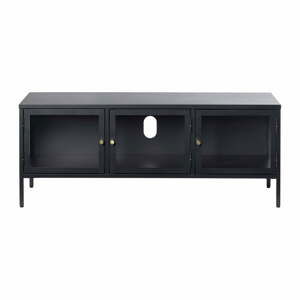 Černý kovový TV stolek 132x52 cm Carmel – Unique Furniture